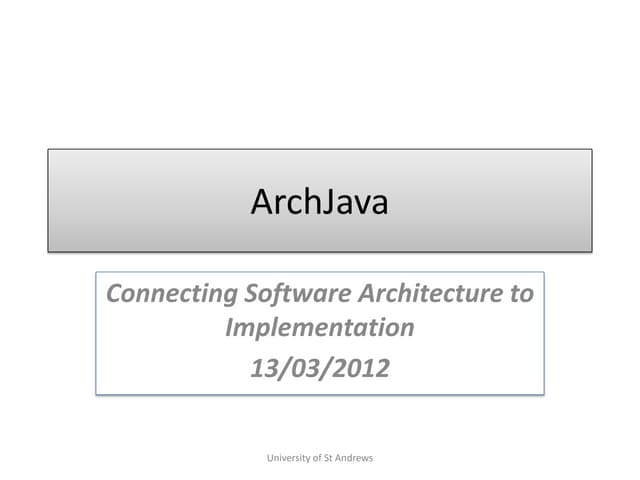 Arch java