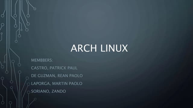 Arch linux