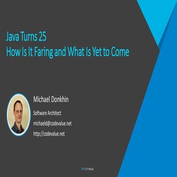 Michael Donkhin: Java Turns 25 - How Is It Faring and What Is Yet to Come Arc...