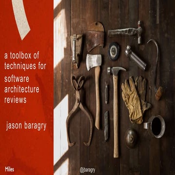 Toolbox of techniques for Architecture Reviews