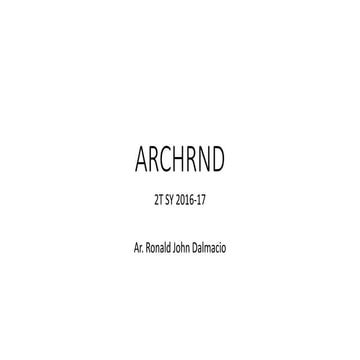 ARCHRND: Orientation