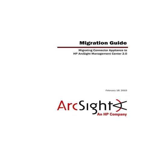 ArcSight Management Center Migration Guide