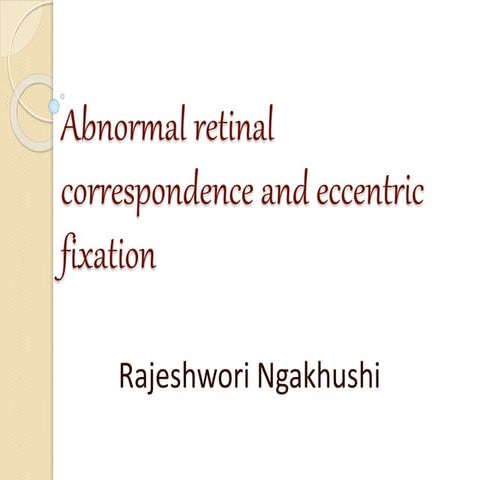 anomalous retinal correspondence