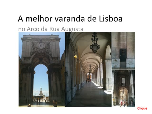 Arco da rua augusta varanda de lisboa
