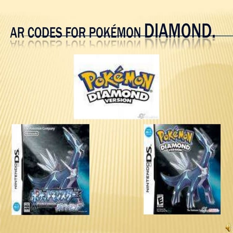 AR Codes For PokéMon Diamond