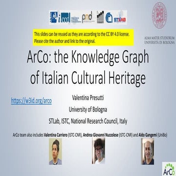 ArCo: the Knowledge Graph of Italian Cultural Heritage
