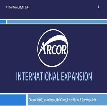 Arcor presentation slides