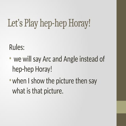 Arcs and Central Angles lesson for grade 10