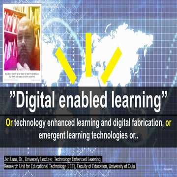 "Digital enabled learning" (Arctic frontiers speech 2020)