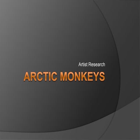 Arctic Monkeys Artist Research