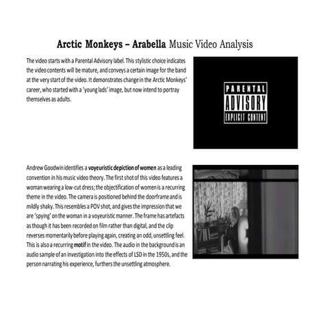 Arctic Monkeys - Arabella Music Video Analysis