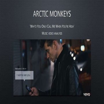 Arctic Monkeys music video analysis
