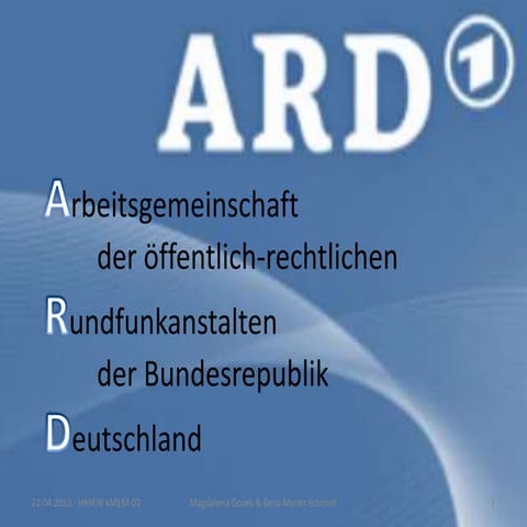 ARD / ZDF - Medienwissenschaften _ 2013