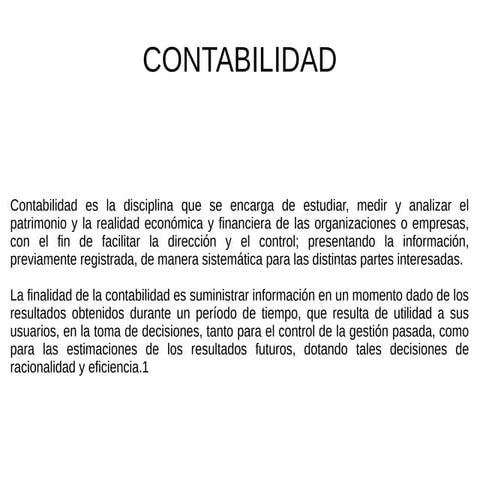 Concepto y objetivos de la contabilidad | PPT