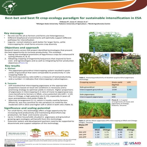 Best-bet and best fit crop-ecology paradigm for sustainable intensification i...