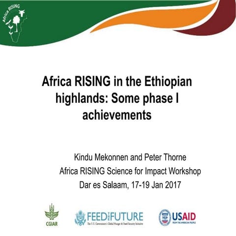 Africa RISING in the Ethiopian highlands: Some phase I achievements
