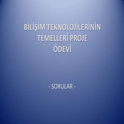 Çözümlü Sorular