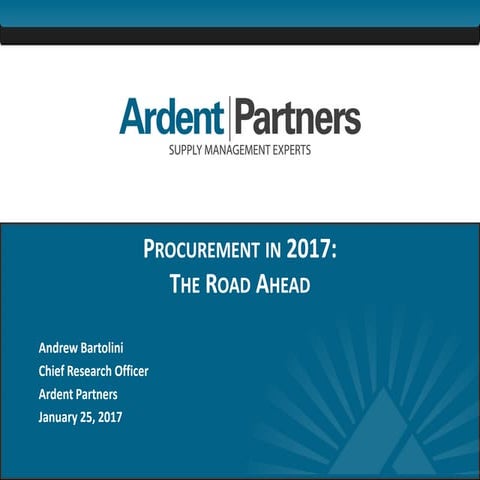 Procurement in 2017: The Road Ahead