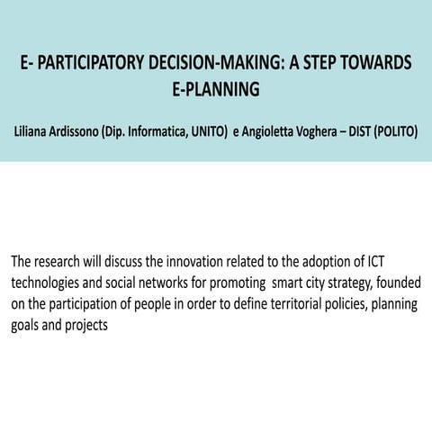 Ardissono & Voghera - INPUT2012