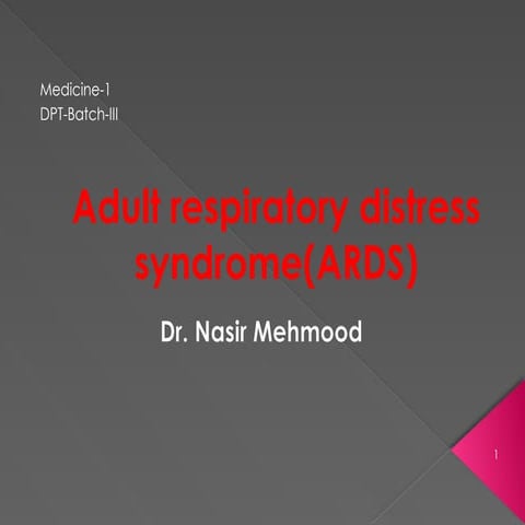 ARDS.acute respiratory distress syndrome