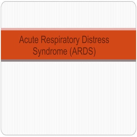 Acute respiratory distress syndrome