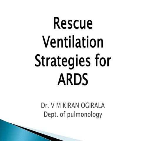 ARDS  Dr. MADHU KIRAN, MD. PULMONOLOGY