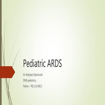 Pediatric ARDS