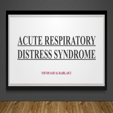 ARDS (acute respiratory distress syndrome) ppt SlideShare | PPTX