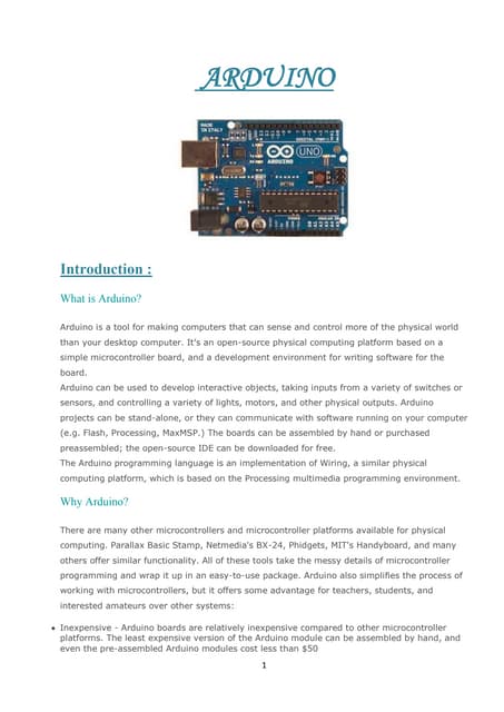 notes about Arduino