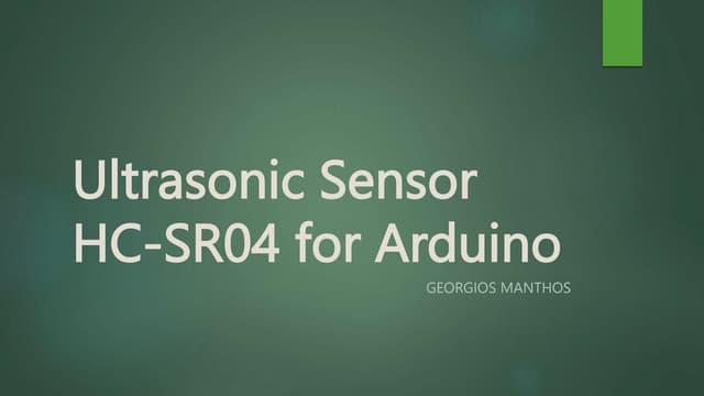 Arduino Ultrasonic Sensor