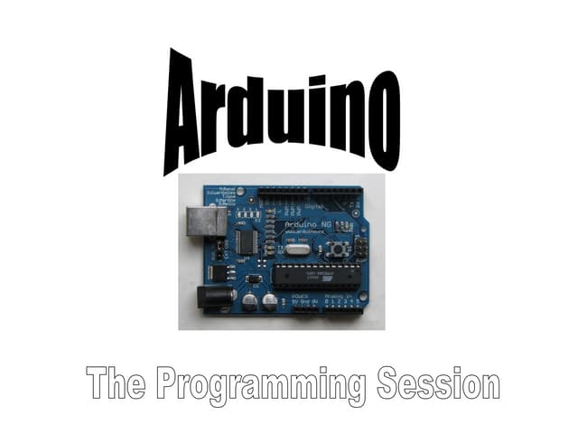 Arduino Workshop ( Programming ) | PPT