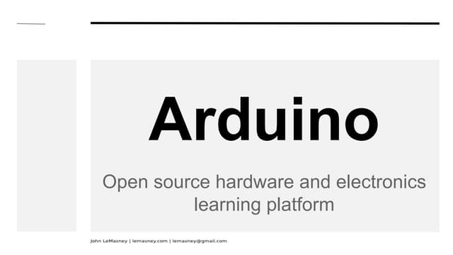 Arduino by John LeMasney via lemasney.com