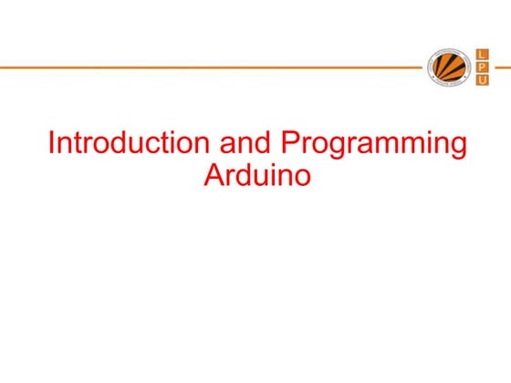 Introduction-to-Arduino-for-IoT Research | PPT