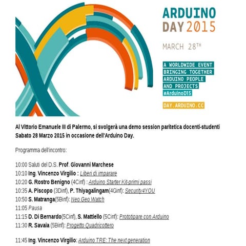 Arduino day2015 Libertà a scuola