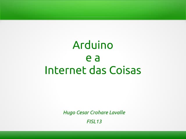 Arduino e a internet das coisas