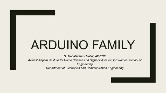 Arduino Family