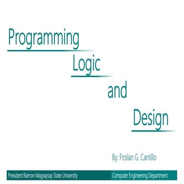 Program Logic and Design | PPTX