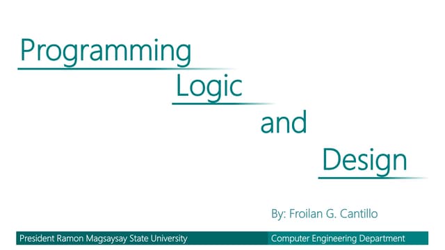 Program Logic and Design