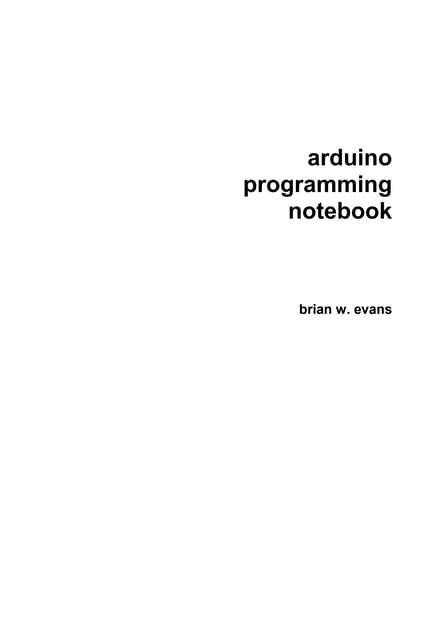 Arduino notebook