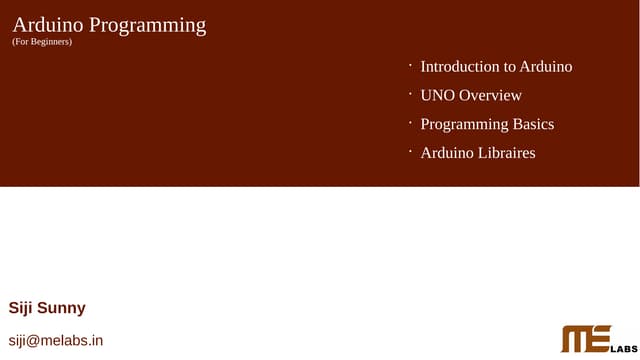 Arduino programming