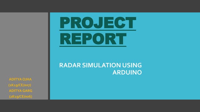 Arduino radar system | PPTX | Physics | Science