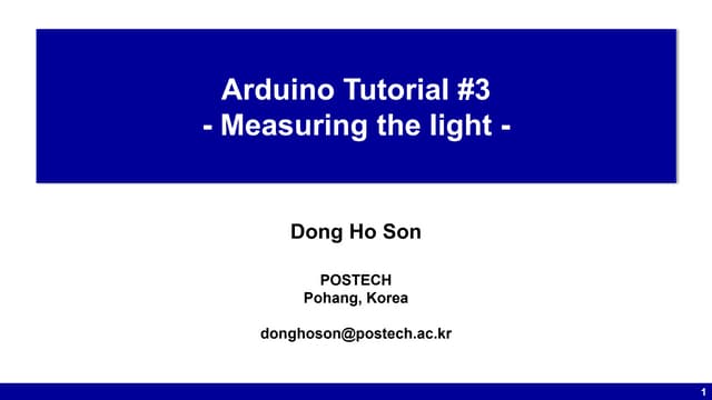 Arduino tutorial #3
