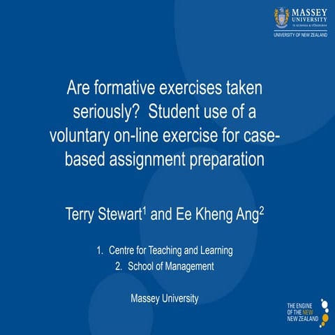 Are formative-exercises-taken-seriously-stewart-and-ang-slides