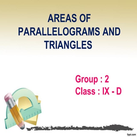 Area of parallelograms and triangles