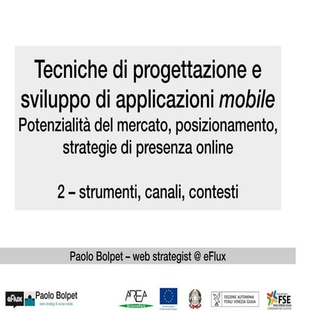 Mobile App Development - Strategie di web marketing e comunicazione - Parte 2