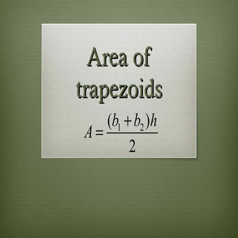 Area of trapezoids