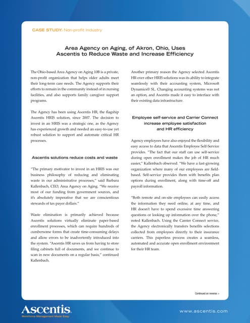 Ascentis Case Study - Calibre