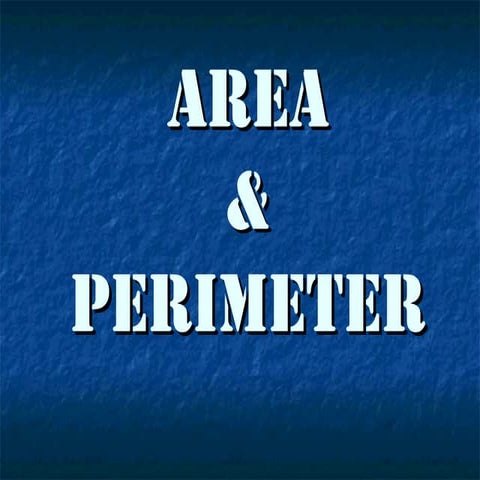 area and perimeter.ppt tutorials for kids