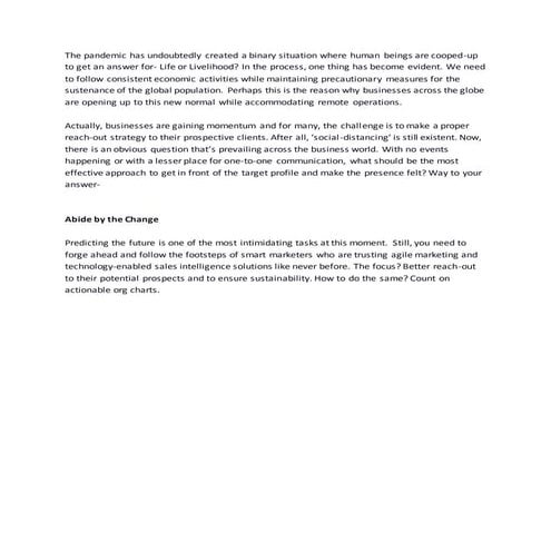 Are actionable org charts becoming the ultimate tool to combat the new normal 