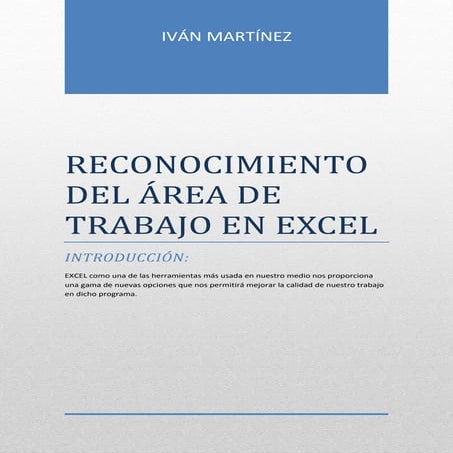 Área de trabajo excel